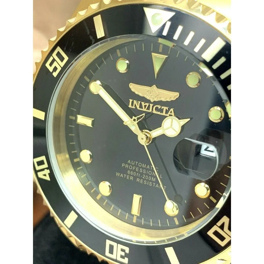 Invicta Black and Gold Men's Automatic Dive Watch